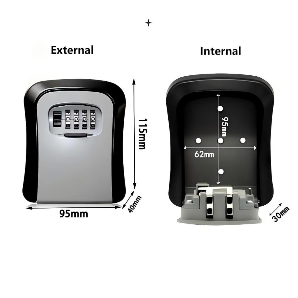 Home Security Key Box - Wandmontage sleutelkluis met 4-cijferige code, beveiligingskast