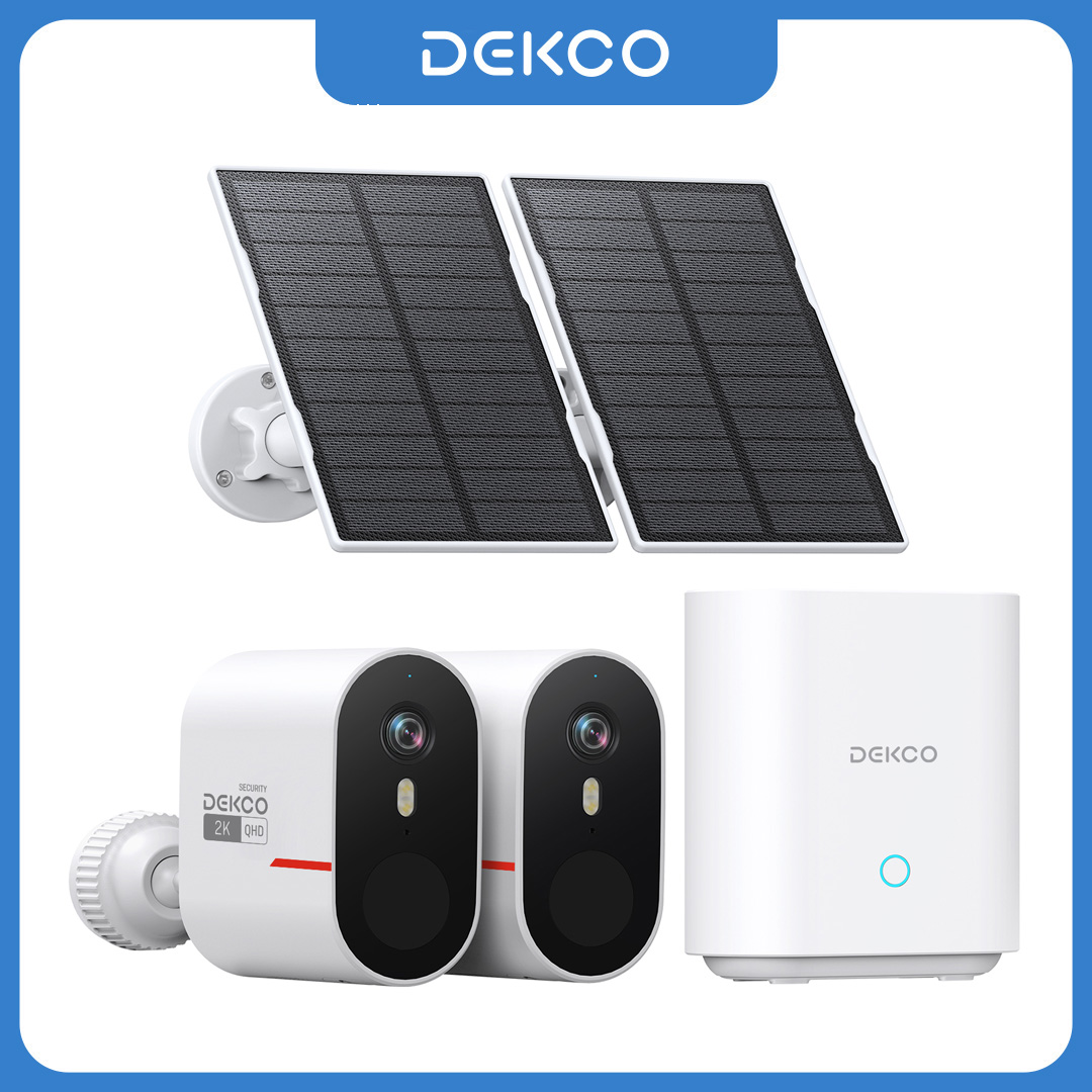 Home Security Alexa - Dekco 3MP WiFi Solar Camera Systeem