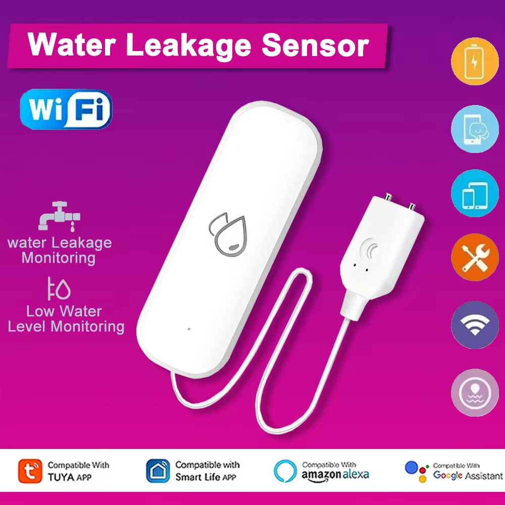 Home Security Alexa - Tuya WiFi Waterlekkage Alarmsensor Smart Home
