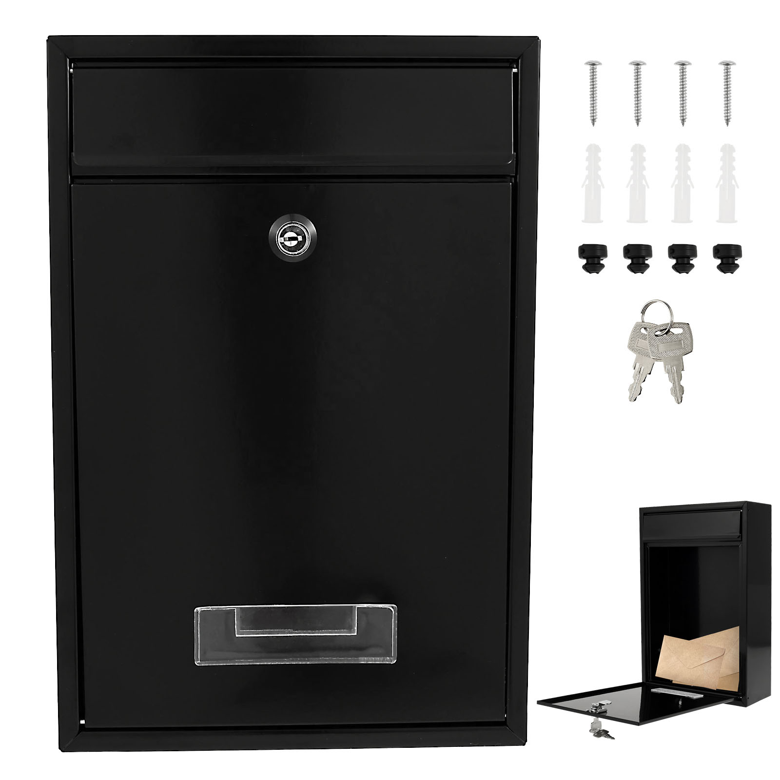 Home Security Key Box - Metalen wandmontage brievenbus Buitenbrievenbus met 2