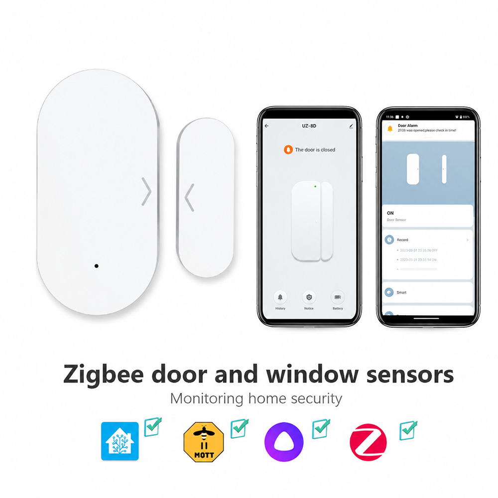 Home Security Alexa - Zigbee 3.0 Deur- en Raamsensor Magnetisch