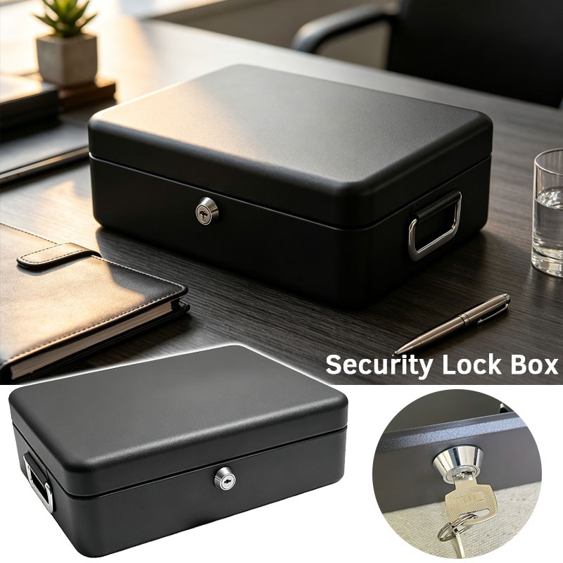 Home Security Key Box - Brandveilige grote, stevige kluis voor geld,