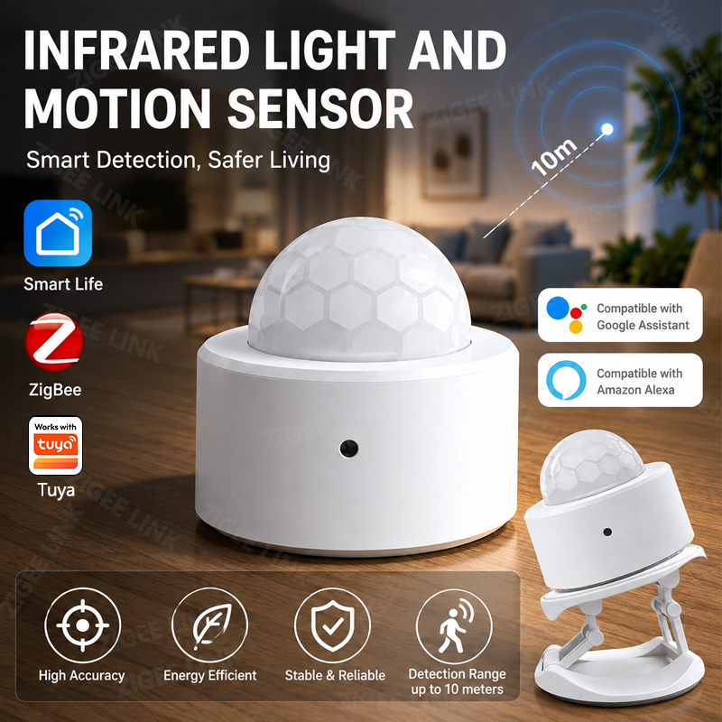 Home Security Alexa - ZigBee 3.0 PIR-bewegingssensor Draadloos Smart Home-beveiligingsalarm