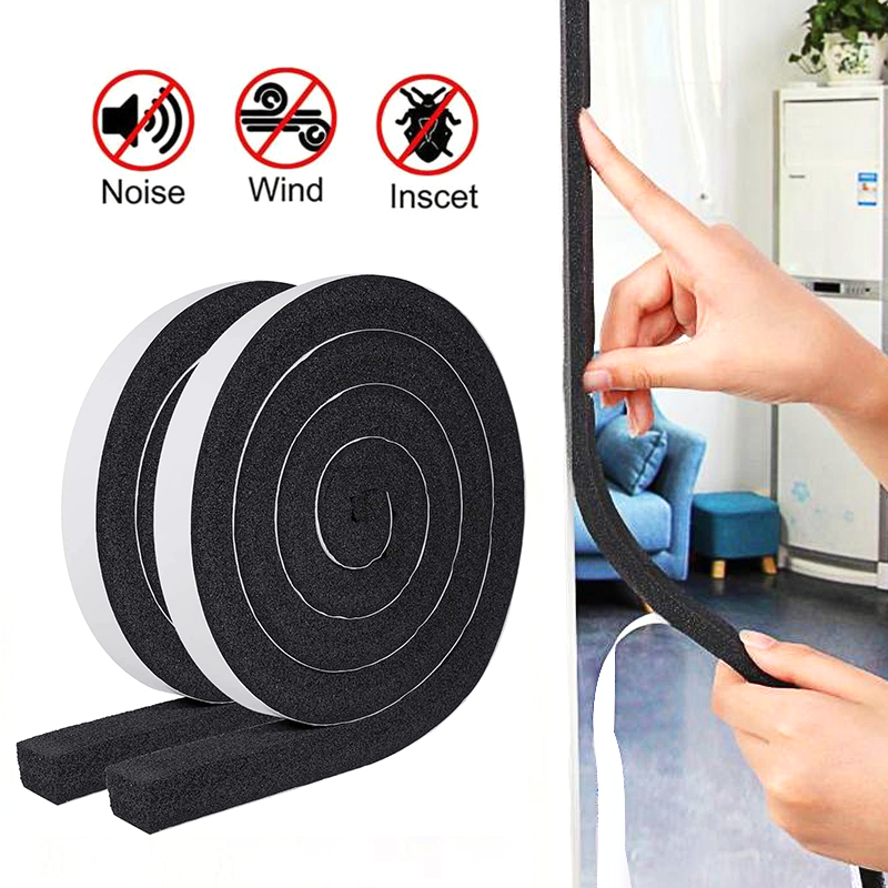 Home Security Front Door - 4m Schuim Raamafdichtstrips Winddicht Geluiddichte Deur