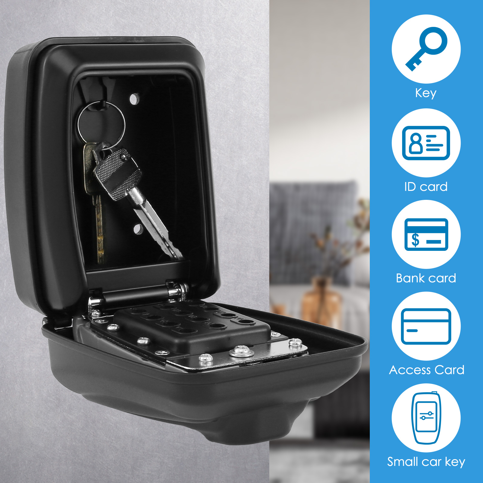 Key Lock Box Wandmontage Gehei - Home Security Key Box recensie en prijs