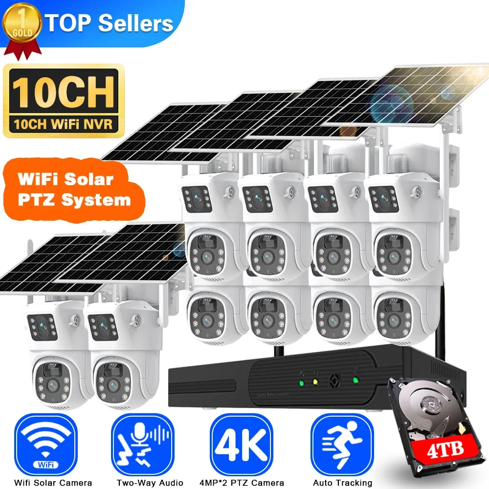 4K 8mp Dual Lens Wifi Solar Cc - Home Security Monitoring System recensie en prijs