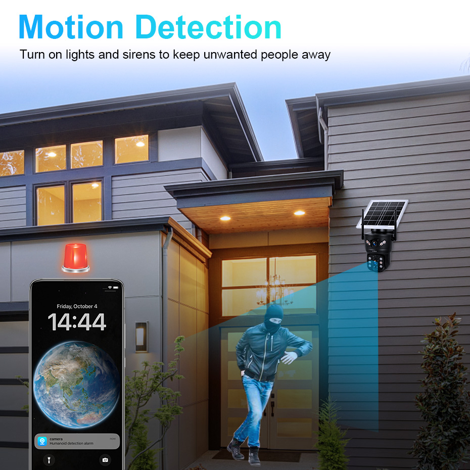 KERUI 6MP 4G SIM WiFi Solar Ca - Home Security Video recensie en prijs