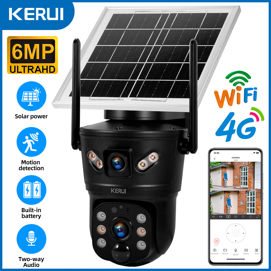 KERUI Outdoor 6MP Solar Camera - Home Security Video recensie en prijs