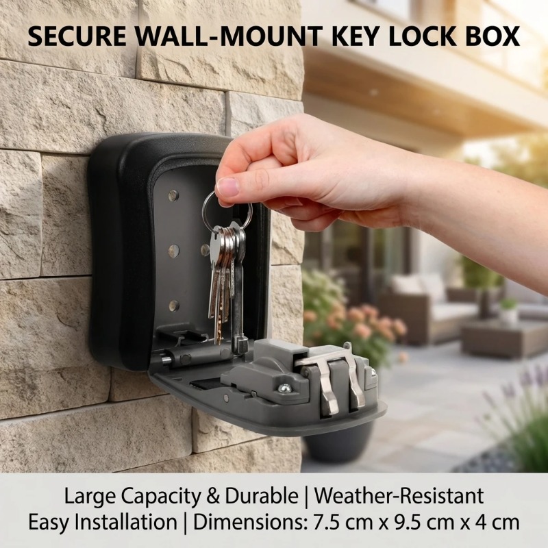 Wandmontage sleutelkluis met 4 - Home Security Key Box recensie en prijs